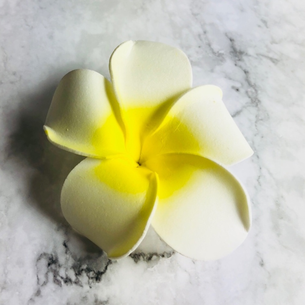 New! Hawaiian White Plumeria Tropical Hair Clip